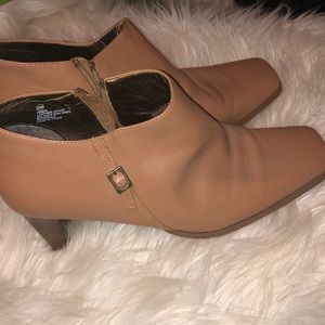 Tan side zip Boots